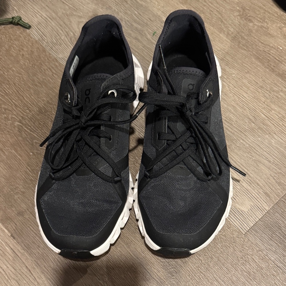 On Running Women's Black and White Athletic Shoes
